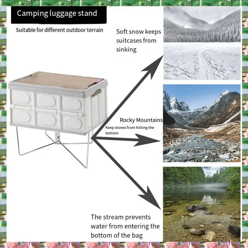 

Sports Camping Box Folding Stand Camping Table Shelf Cooler Stand Outdoor Accessories Portable Storage Fold Rack For Picnic,Camp