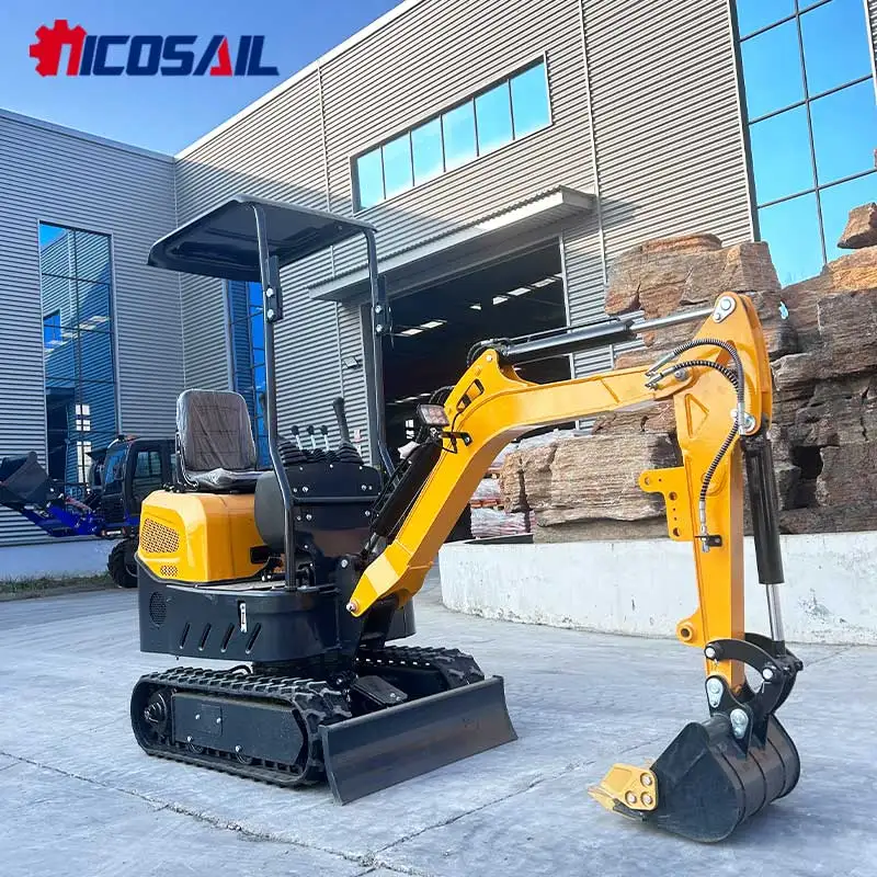    Miniexcavadora sobre orugas hidráulica industrial: certificación EPA para construcción, campos agrícolas y tareas de eliminación de árboles de huerto