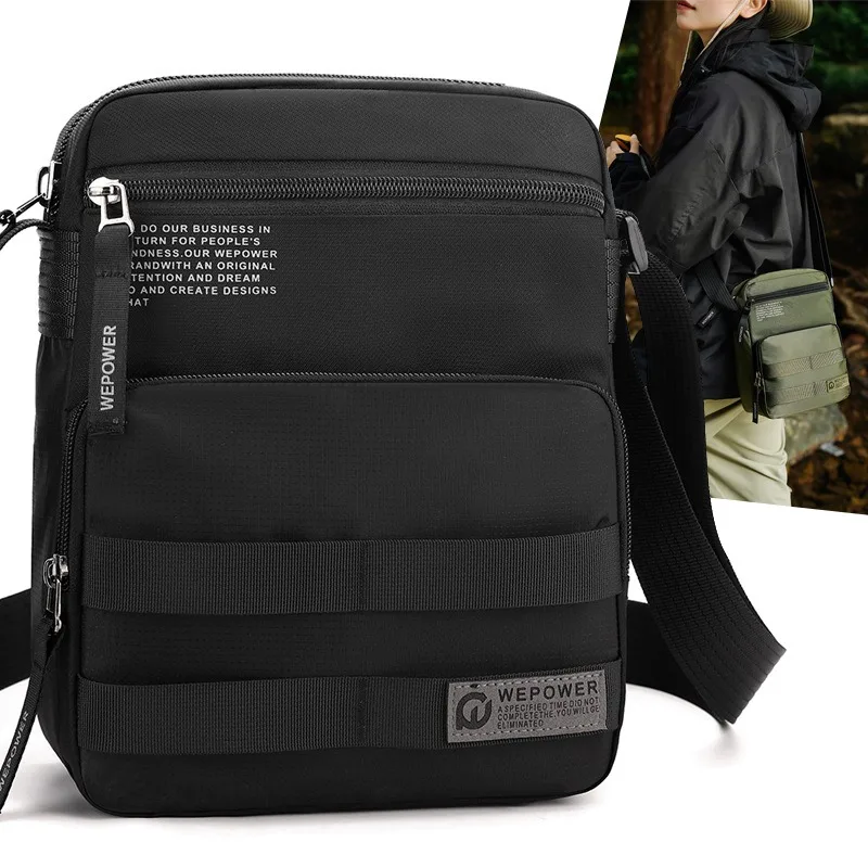 

New stylish business single-shoulder bag, durable and water-resistant, men's commuter single-shoulder crossbody bag