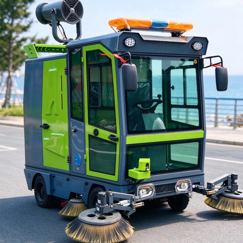 Outdoor Industrial Street Floor Sweeper Machine Ride on Type Sweeper Cleaner Equipment for Concrete Road Dust and Sand Cleaning