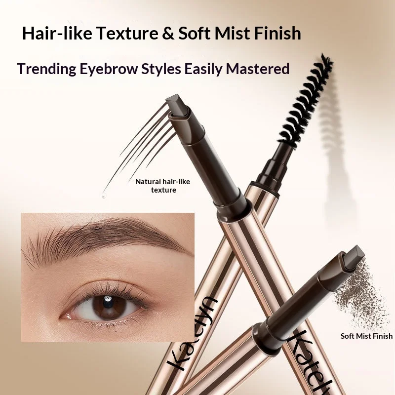 350mg fine eyebrow pencil with double head automatic rotation, one line eyebrow pencil waterproof and makeup free makeup pen