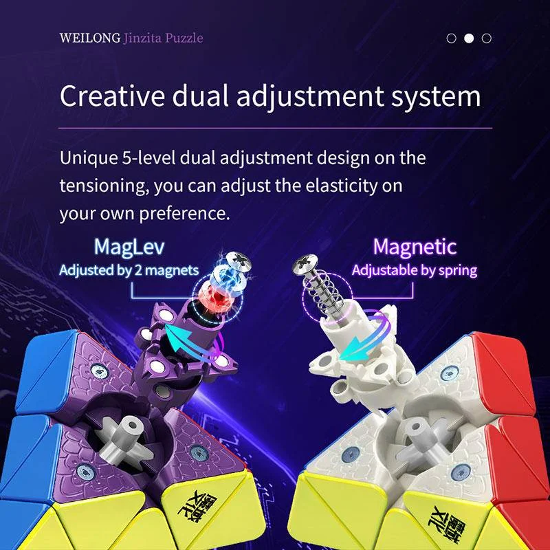 MOYU Weilong Pyraminx Maglev Magnetic Magic Speed Cube Professional Puzzle Toys Weilong Maglev Pyramid Children's Gifts