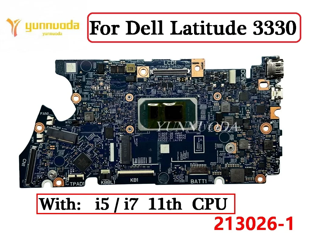 213026-1 For Dell Latitude 3330  Laptop Motherboard With  i3 i5 11th gen CPU 8G RAM 00FH52  0F67X7 100% Tested