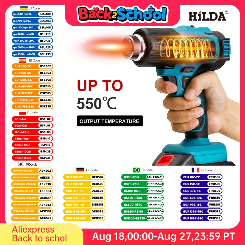 Discover the HILDA 21V Rechargeable Hot Air Gun – Only .97!