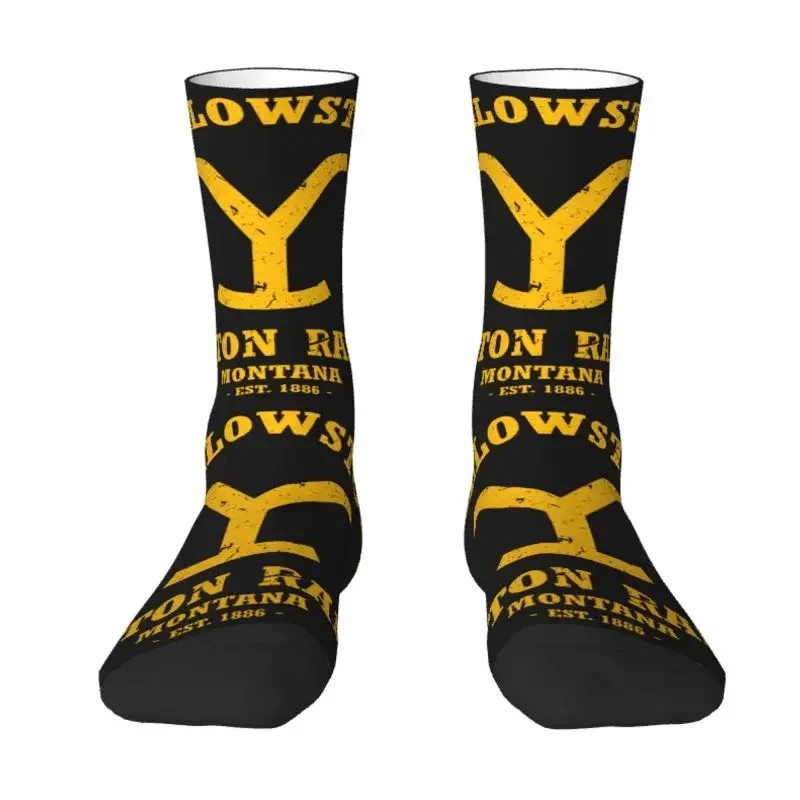 Yellowstone Dutton Ranch Men Women Crew Socks Unisex Novelty Spring Summer Autumn Winter Dress Socks