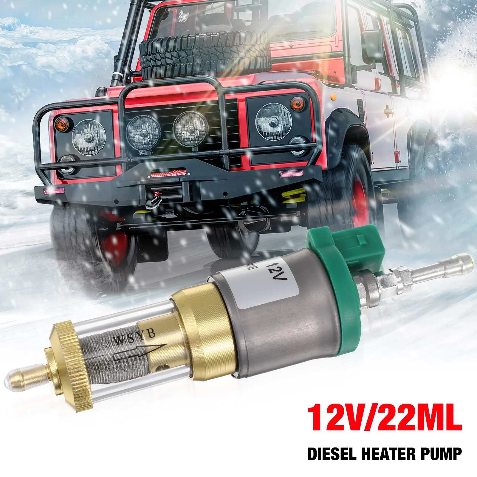 

Heater 12V 22ML Pulse Metering Oil Filter Core Car Air Heater Accessories Fuel Dosing Pump Electric Gasoline Pump Parking