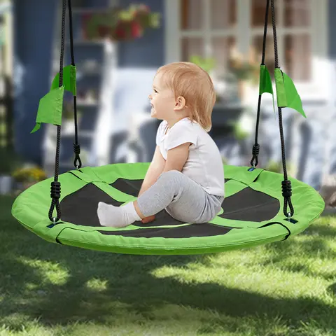 100cm Children's Outdoor Swing for Children and Adults 900d Oxford Waterproof Material Adjustable Rope Green/Three Color