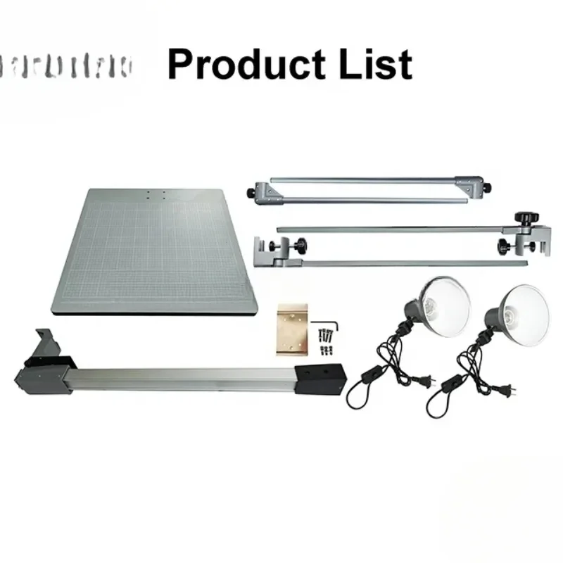 Desktop Copy Stand QH‑L1070, Dual Lamp Mount Camera Reproduction Stand for Archive Digitization Small Object Studio Shooting