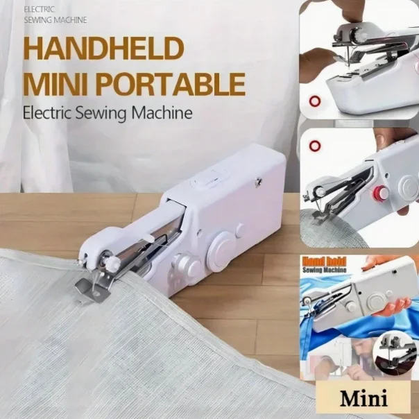 Hand-held portable sewing machine, multifunctional household mini hand electric sewing machine