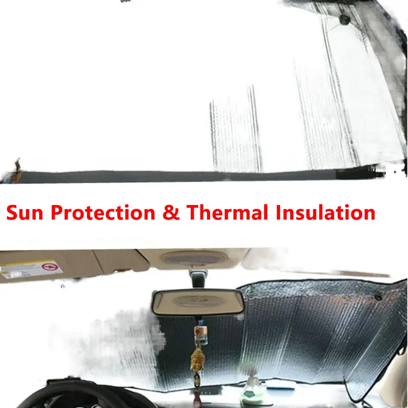 Protetores Solares Dianteiros e Traseiros para Carro, Proteção Solar de Verão para Para-brisa, Isolamento Térmico, Protetor Solar para Janela, Protetor Solar para Interior do Carro
