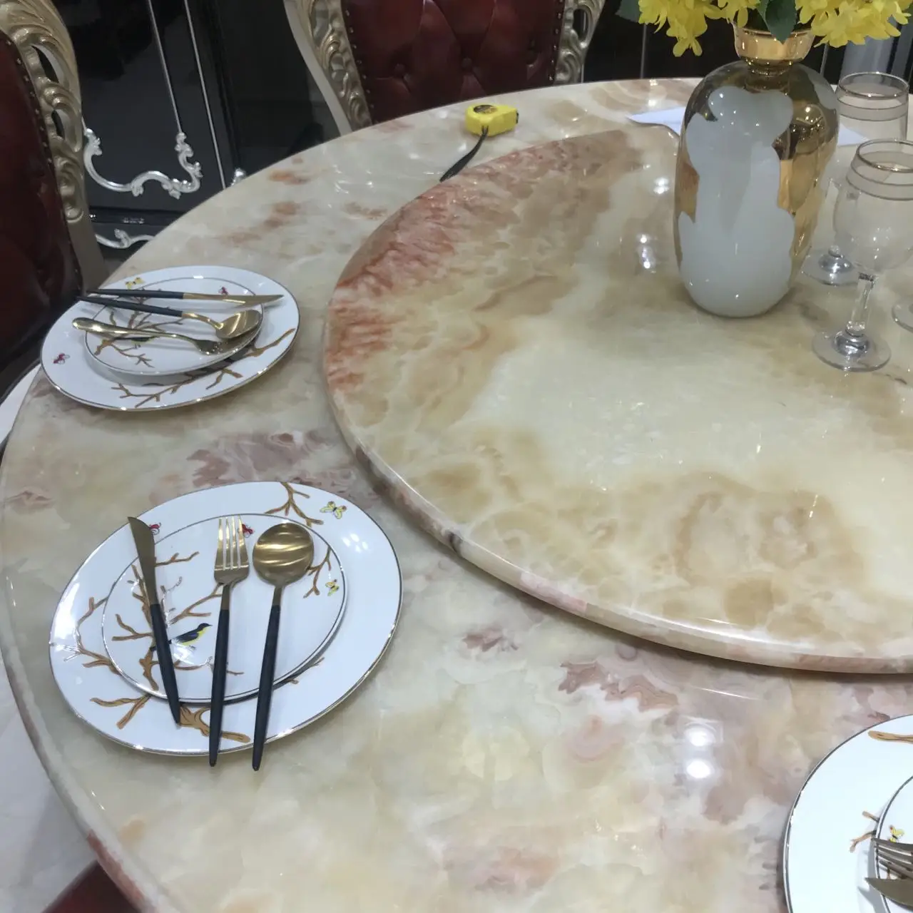 Home Furniture Antique Classic Dinning Set Table Sets with Solid Wood Wooden Dining Table and Chair
