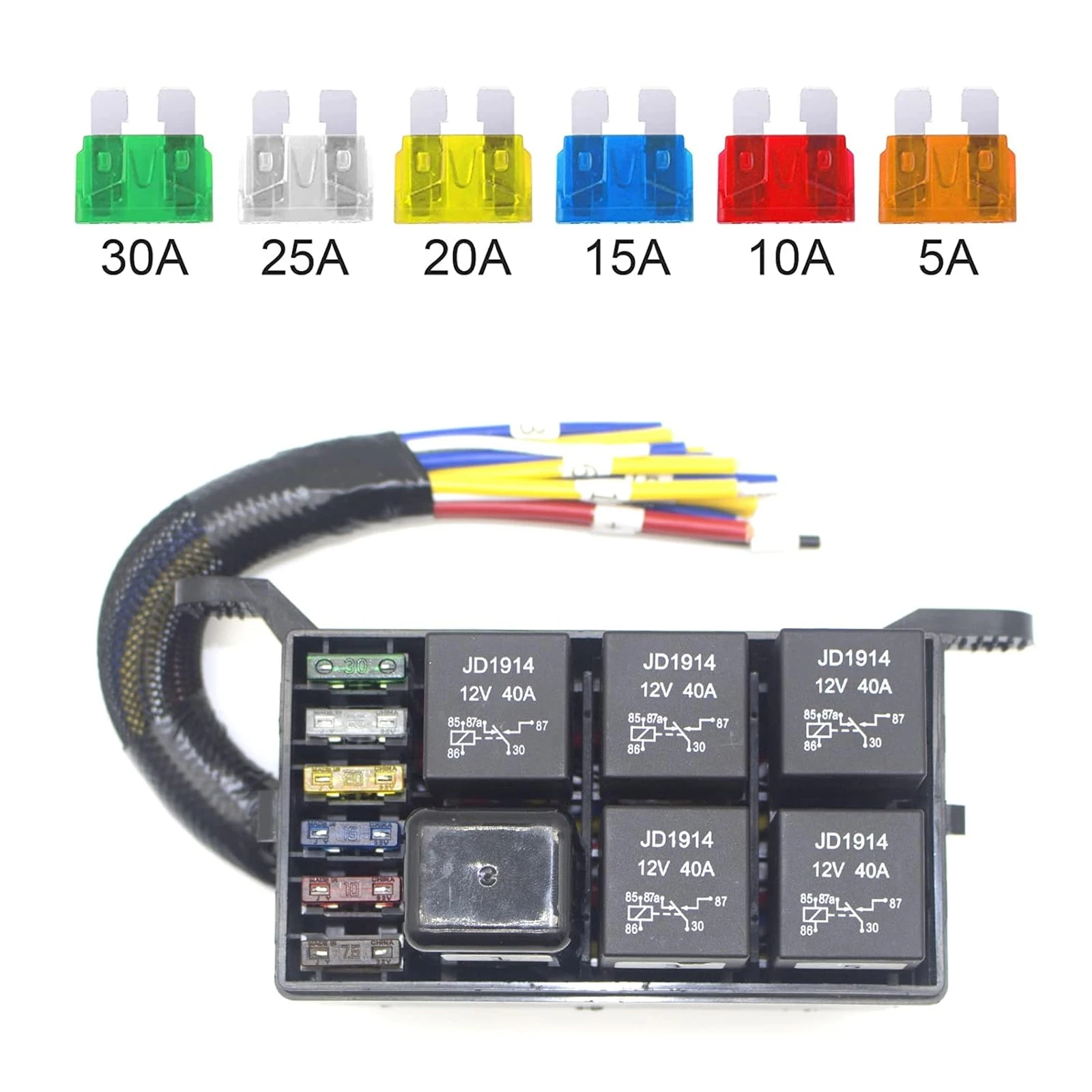 6-Way 12V Car Fuse …