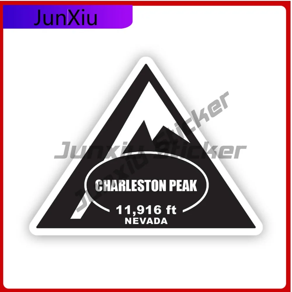 

Cute Retro Charleston Peak Sticker Decal American Made Uv Protected Nevada Summit Mount Mountaineering Hiking Car Decal Uv