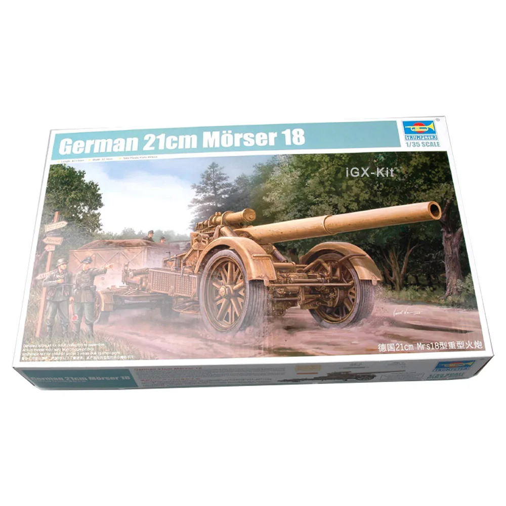 

Trumpeter 02314 1/35 German 21cm Morser 18 Heavy Artillery Gun Military Gift Plastic Assembly Model Toy Building Kit