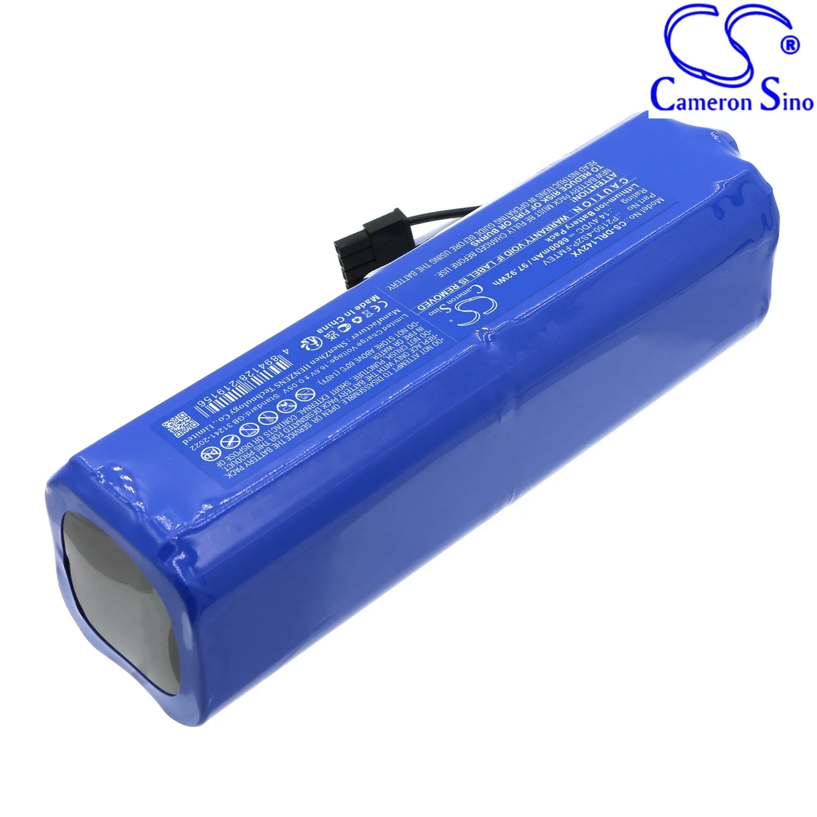 Replacement 14.4V 6800mAh Vacuum Battery P2150-4S2P-FMTEV for Dreame RLD34GA, D9 Max Gen 2, Mova S10 Plus, RLS42SD