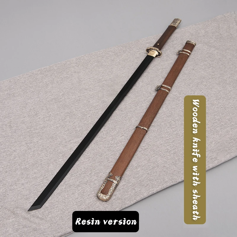 

103cm Tang knife with High performance resin fiber blade Copper Exquisite Brace straight blade Katana heavy dueling sword toys