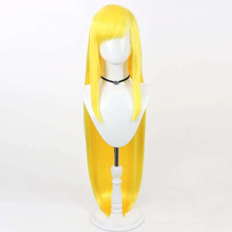 Mashle: شعر مستعار كوسبلاي Magic and Musles Meriadel ذهبي طويل هدية الهالوين