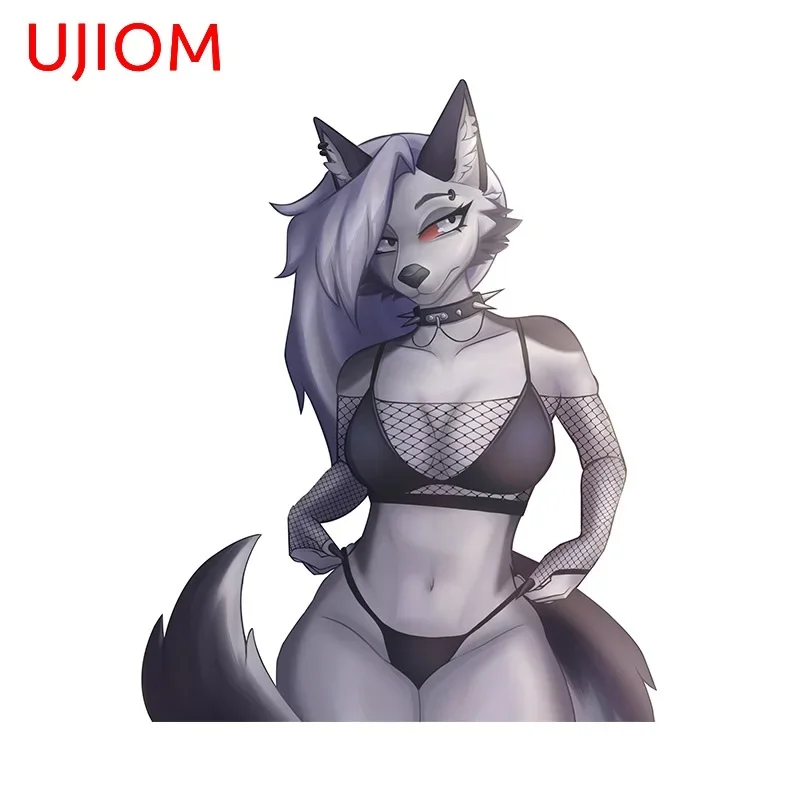 UJIOM Helluva Boss Loona Sexy Furry Stickers Bedroom Wall Stickers Decoration Waterproof Home Living Room Office Art Decoration