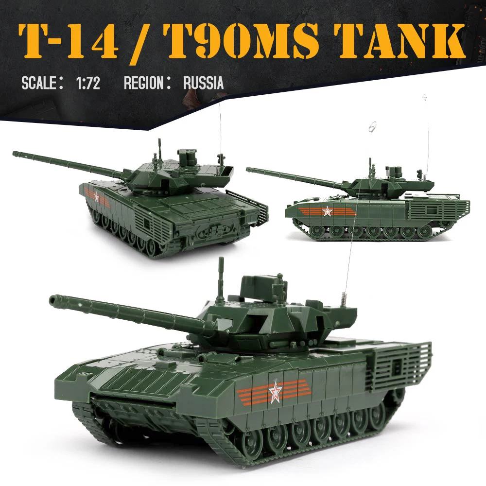 ViiKONDO zabawkowy czołg zestaw modeli do składania 1/72 skalę nowoczesny rosja T-90MS/ T-14 pojazd Armata plastikowy montaż wojskowy mężczyzn gra wojenna prezent