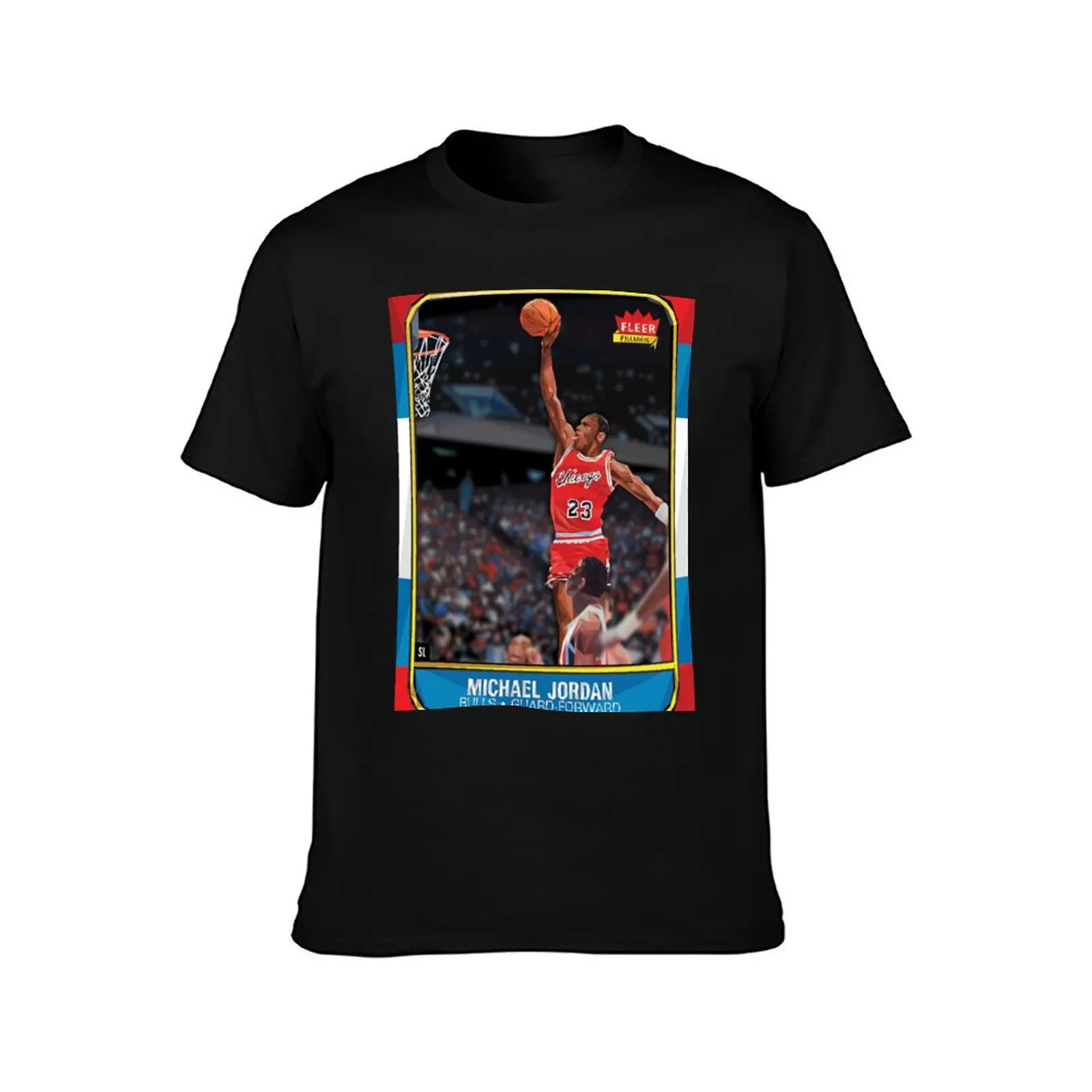 MJ rookie basketball card remade with over 1,800 triangles T-Shirt summer 2025 plain cute tops t shirts for men graphic