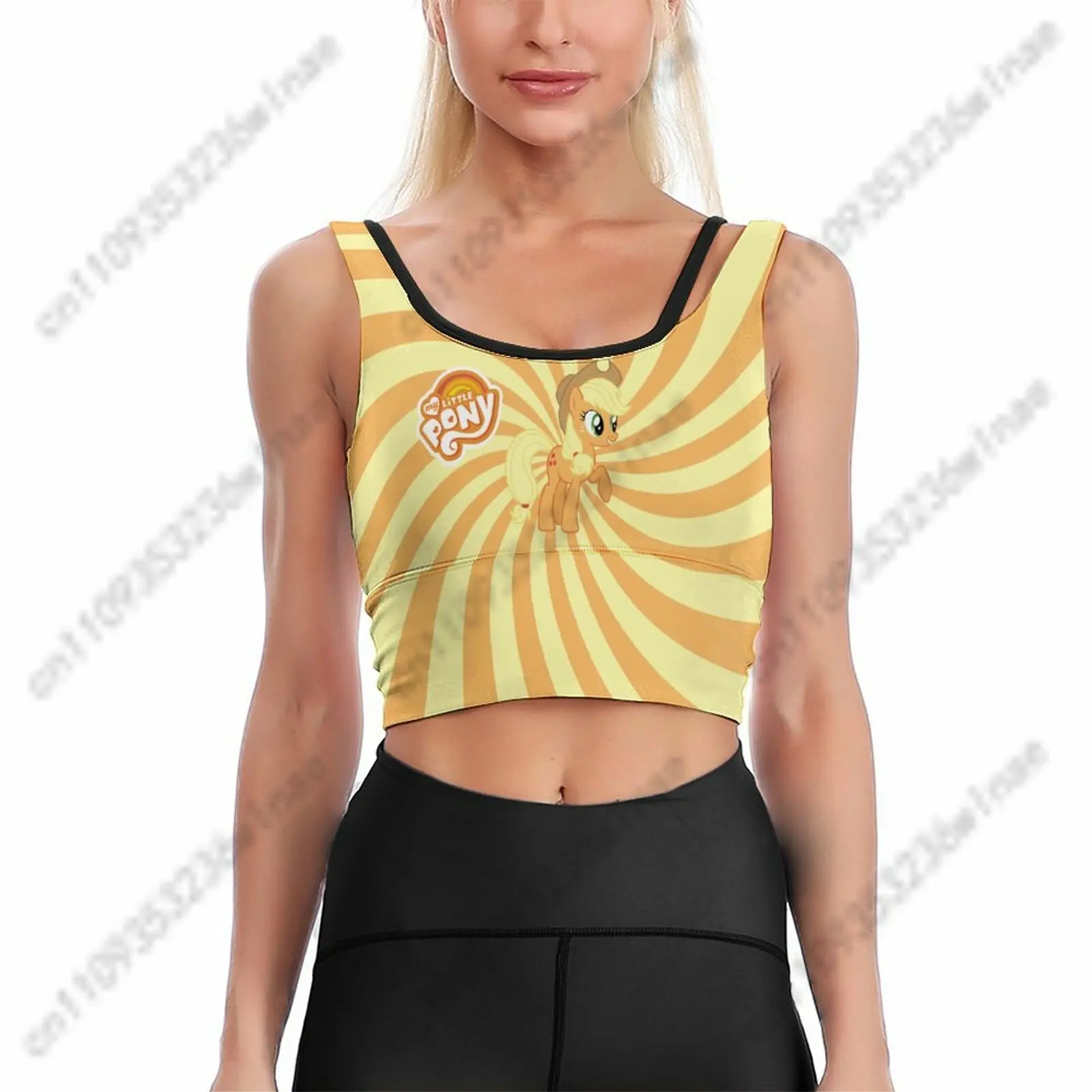 

Applejack Tank Tops Womens Sleeveless Shirt My Little Pony Friendship Is Magic Comfortable Tops Custom Gift Cosplay Top