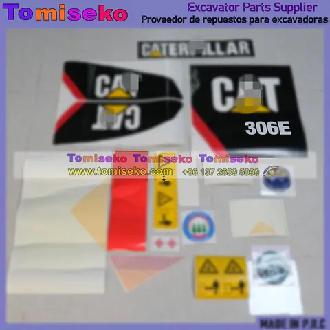 Sticker Decals Kit Fits For Caterpillar E305.5 305.5E 305.5E2 E306 306E 306D E307 307E E308 308E Mini Excavator