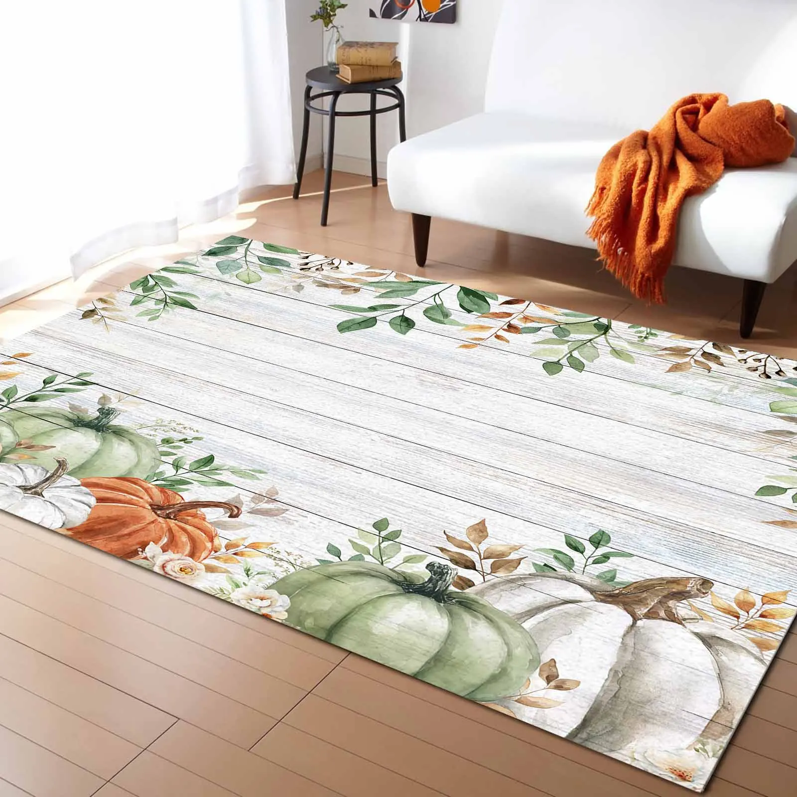 

Thanksgiving Autumn Eucalyptus Carpet For Home Living Room Bedroom Bedside Decor Large Area Rug Teen Room Decor Carpet