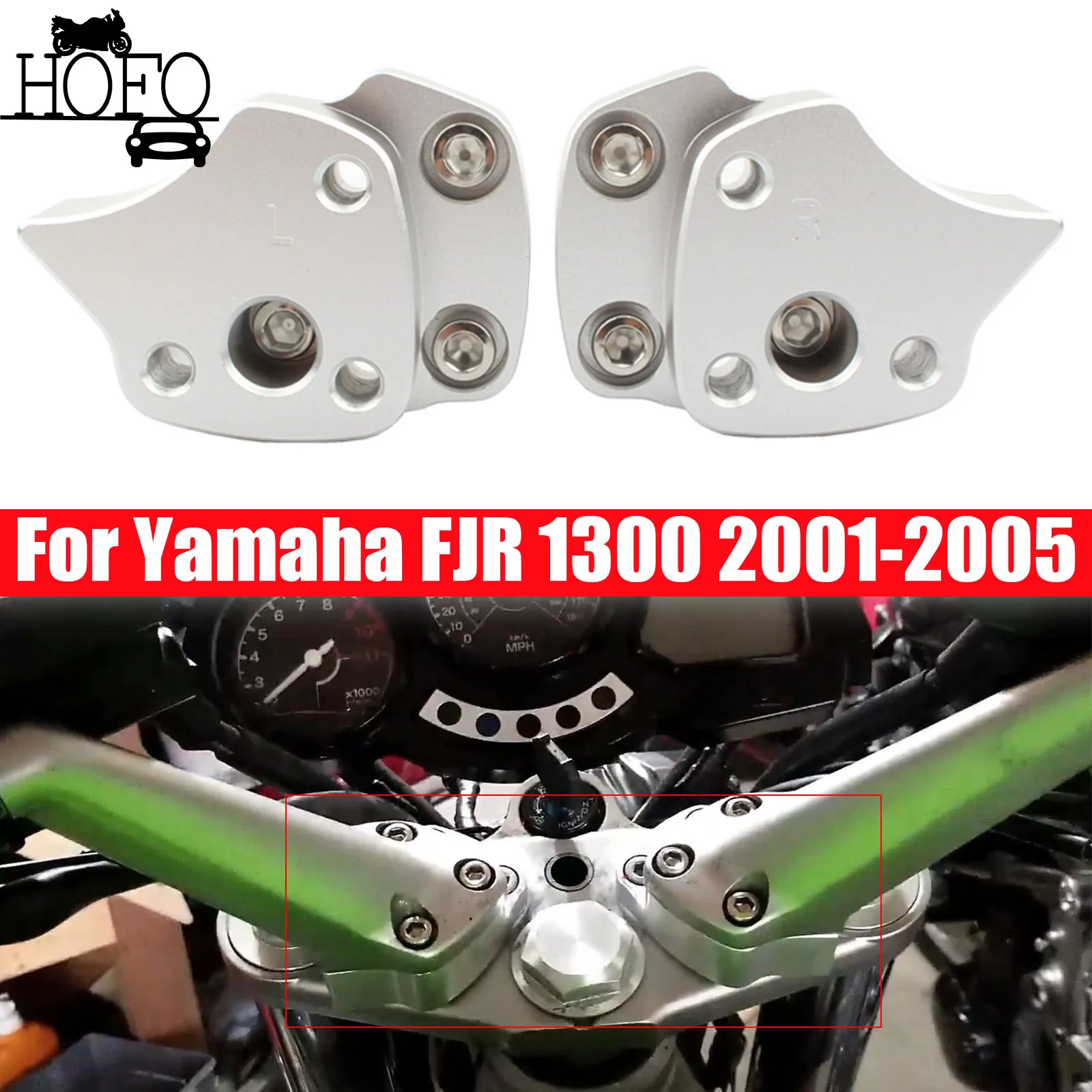 

Handle Bar Riser Mount Clamp For Yamaha FJR 1300 2001-2005 Motorcycle Handlebar Riser Spacer Kit