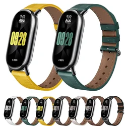 Bracelet de montre en cuir pour Xiaomi Mi Band 8/9, bracelet pour Mi Band 8, bracelets de montre, accessoires de dragonne