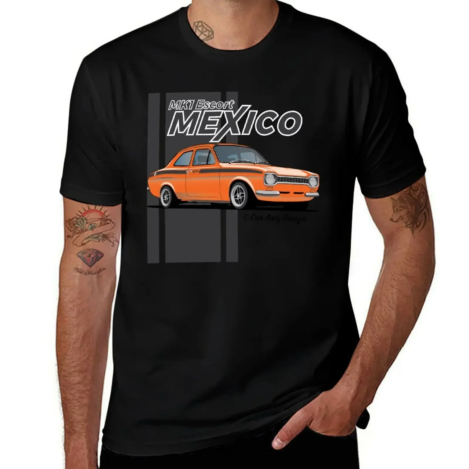 

Mk1 Escort Mexico (Orange + Black) T-Shirt kawaii clothes customizeds graphic t shirts mens vintage t shirts