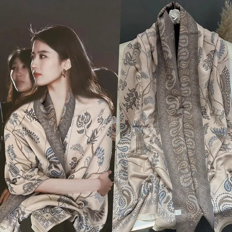 

Liu Yifei Style Live, хит продаж, кашемировая шаль, женский весенне-летний офисный теплый шарф на осень-зиму