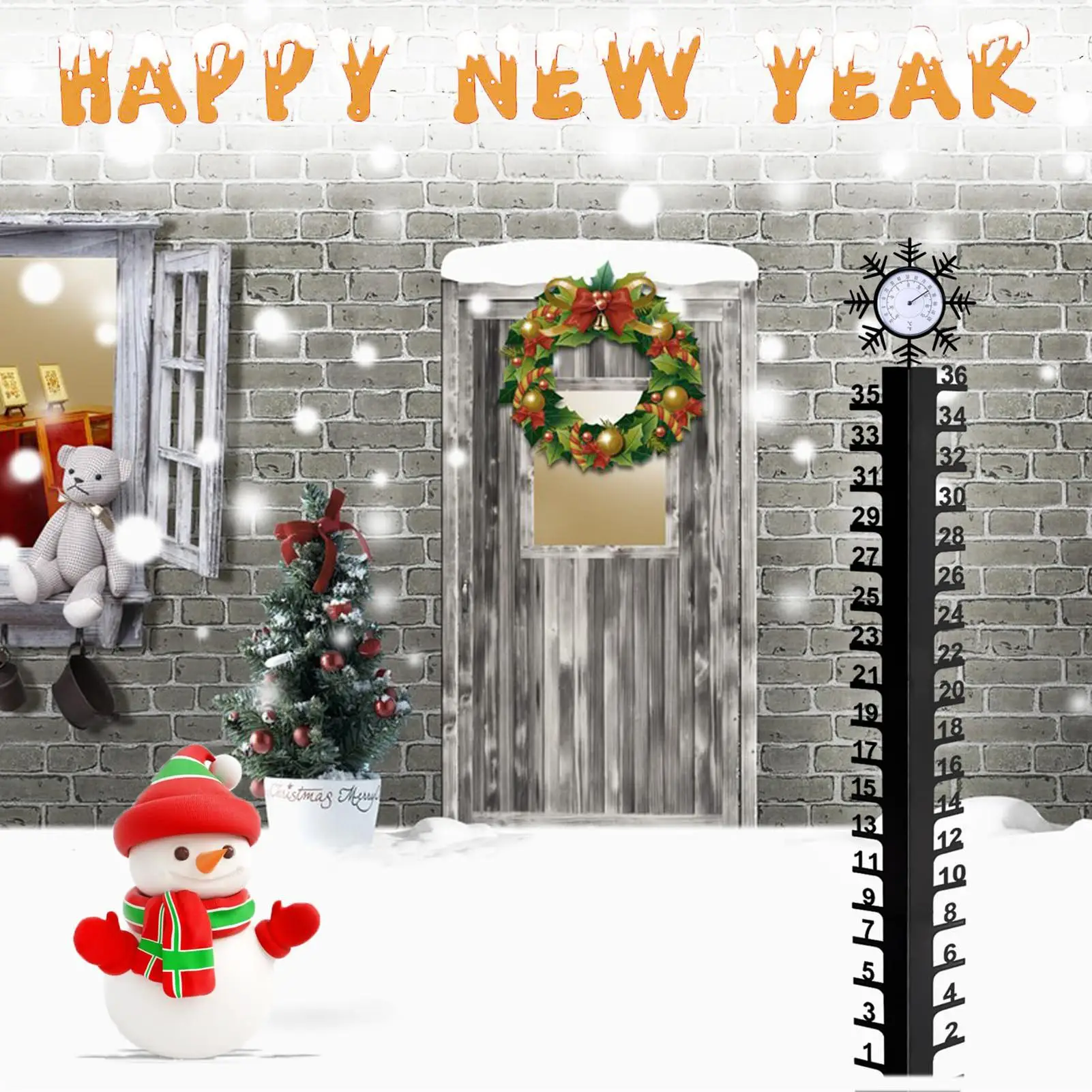 

Измерительная палочка для снега, точное измерение дождя, измеритель снегопада для сада, заднего двора, патио, уличного двора, воды, зимы