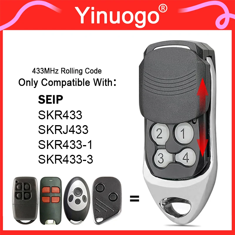

Compatible With SEIP SKR433 SKRJ433 SKR433-1 SKR433-3 Remote Control 433.92MHz Rolling Code For RP60A TM50 TM60 TM80 TS75 TS100