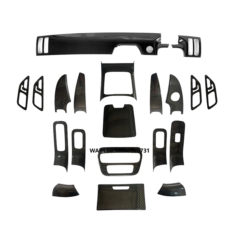 

Car Interior Kit Real Carbon Trim Parts for S Class W223 Auto Dry Carbon Fiber Accessories Patch Type Center Console Decoration