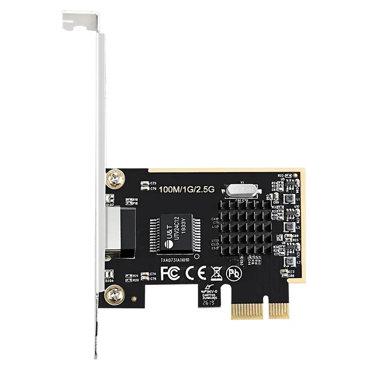 PCIe PCIExpress Network Lan Card 100/1000M/2.5G RJ45 Adapter 1 Port RTL8152 Chipset Gigabit Ethernet Internal for Desktop Wired
