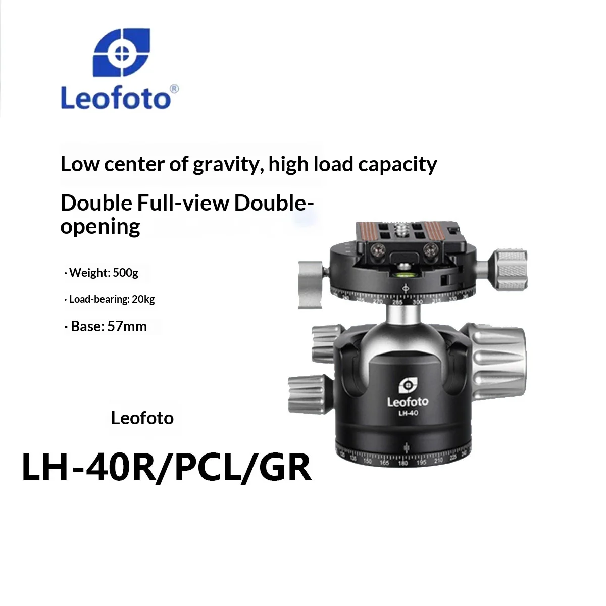 

Leofoto LH-40R/PCL/GR Low Center of Gravity Dual Aperture Dual Panorama Professional Landscape & Starry Sky Photography Spherica