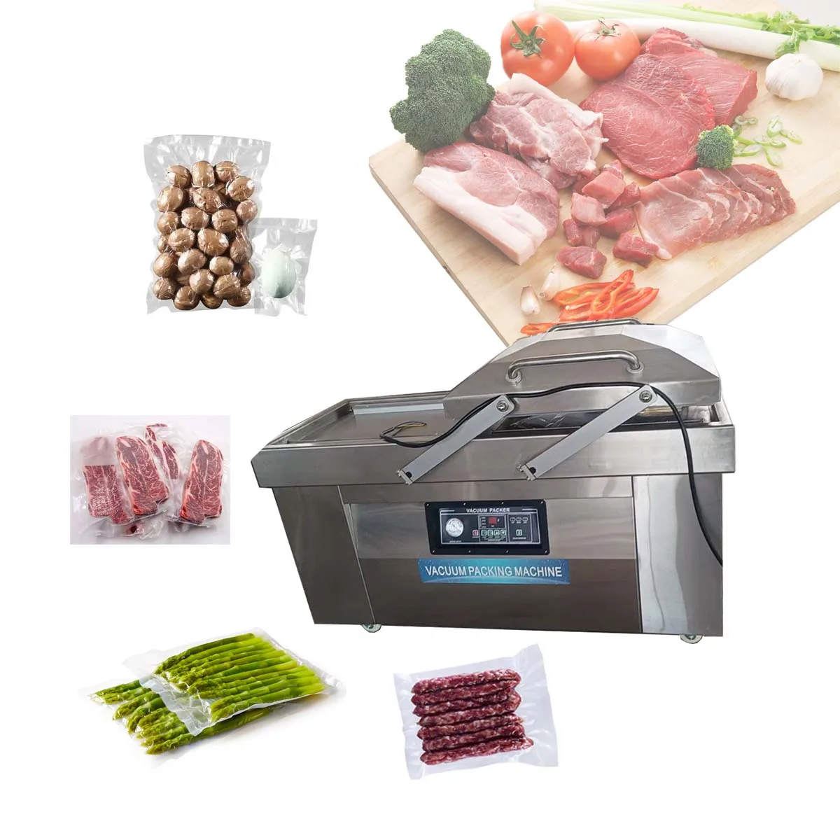 

Easy Operate Double Chamber Vacuum Packing Machine DZ-600 For Food