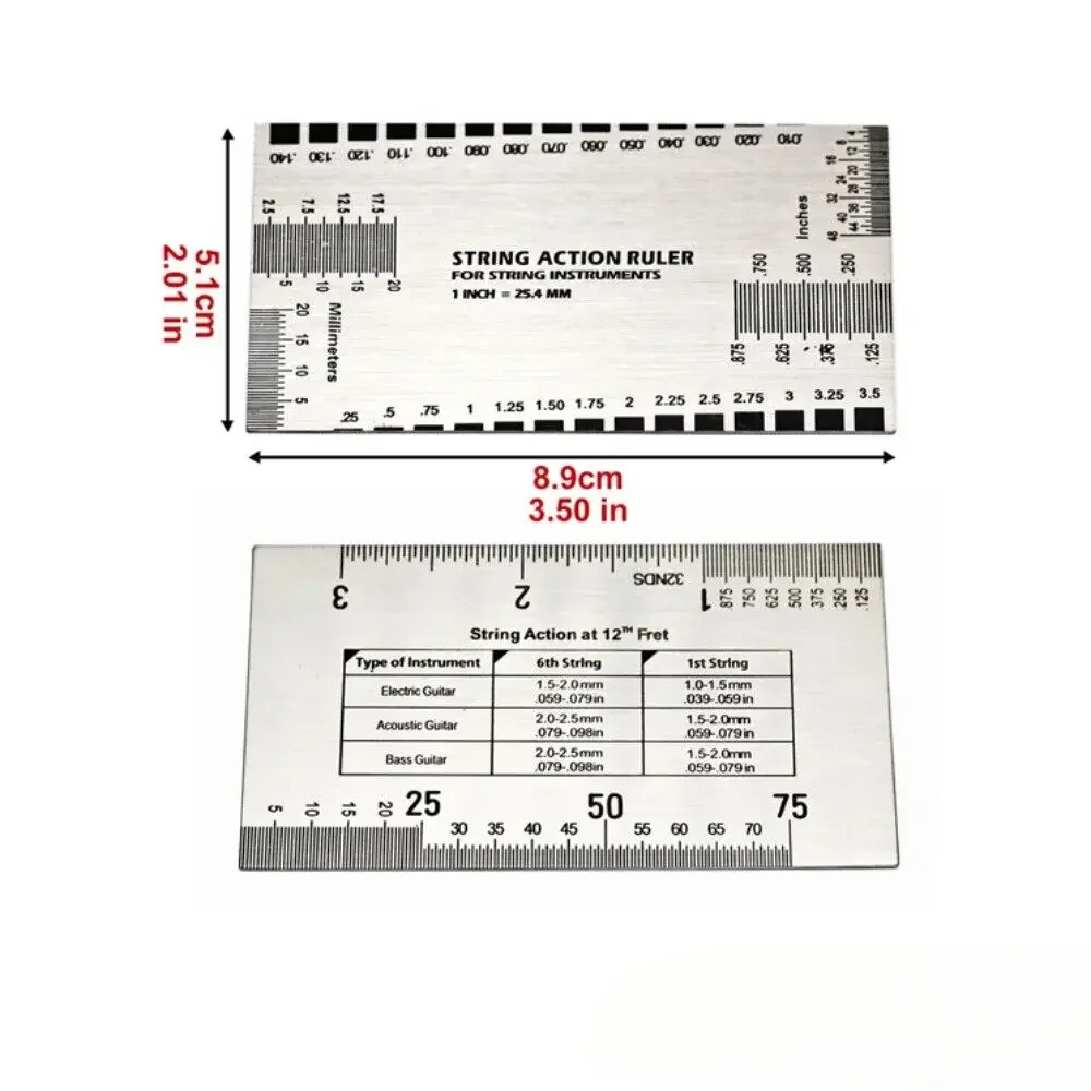 

Guitar Bass String Height Measuring Ruler Set