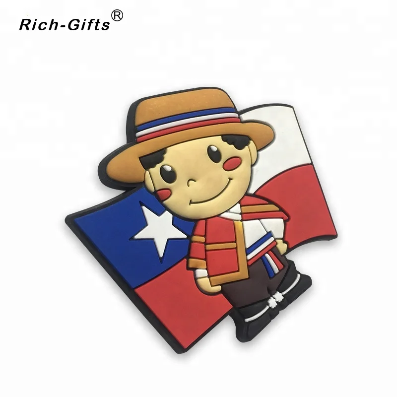 Personalized Custom Chile Soft Rubber Souvenir Fridge Magnet