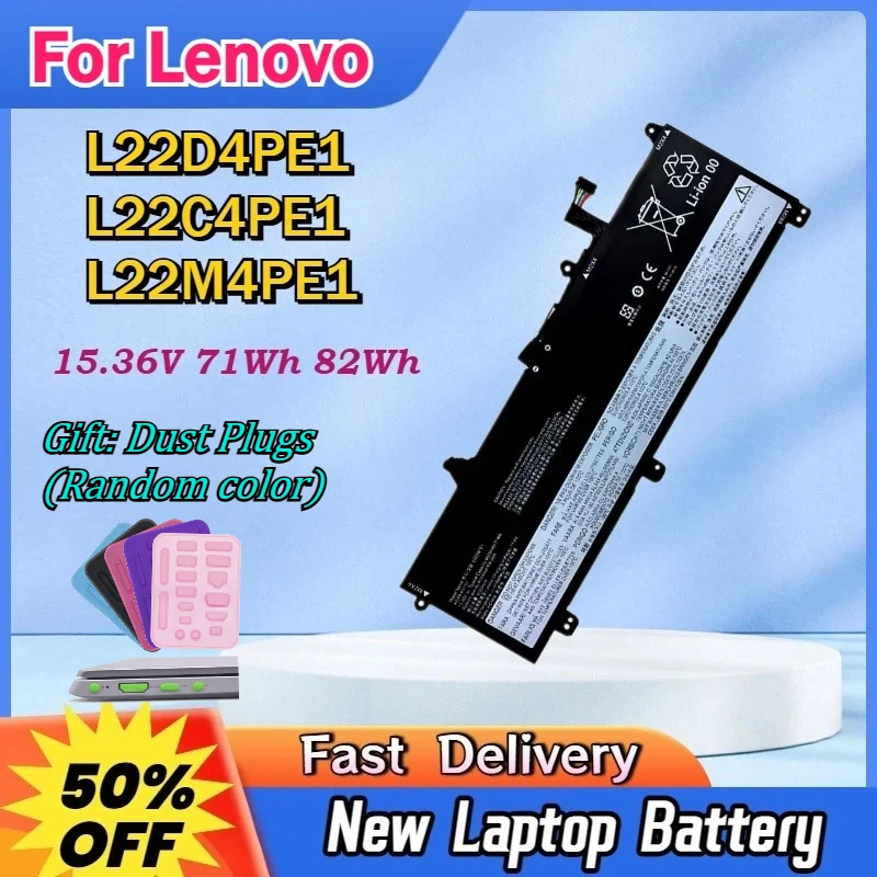 

15.36V 71Wh 82Wh L22D4PE1 L22C4PE1 L22M4PE1 Laptop Battery For Lenovo ThinkBook 16 G6 IRL 21KH 21NR ABP 21KK G7 IML 21MS ARP