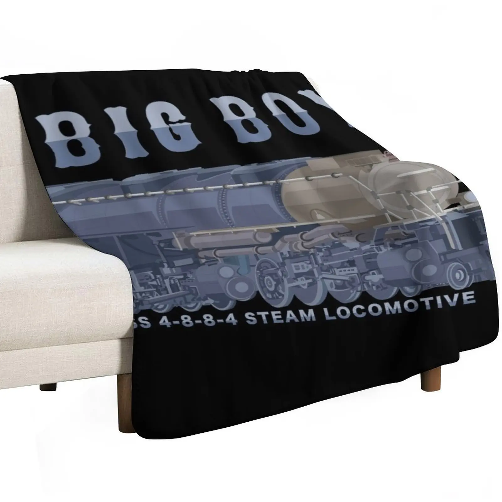Big Boy Steam Train 4000 Class Locomotive Color Diagram Gift Throw Blanket Baby Decoratives Luxury Brand Blankets