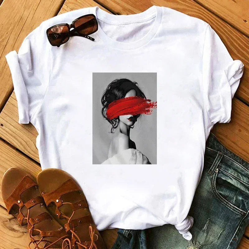 Nordic Vintage Art T Shirt Women Fashion Lovely Personality Tshirt Woman Punk Harajuku Short Sleeve Streetwear Tops Tees Clothes