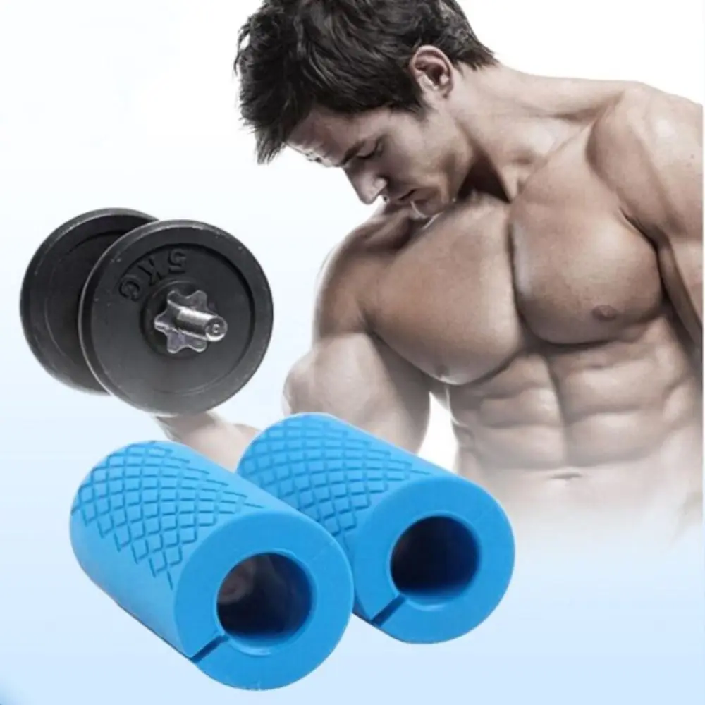 

Weightlifting Barbell Grip Thicken Increase Friction Silicone Dumbbell Grip Portable Dedicated Fitness Equipment Dumbbell
