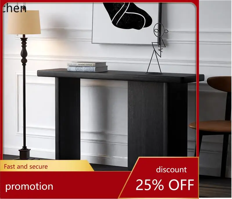 

HT solid wood entrance table against the wall creative entrance table light luxury living room case several household