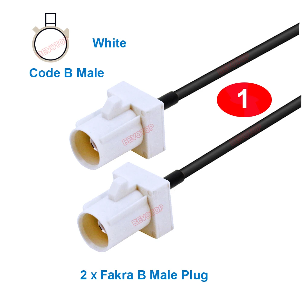 1Pcs RAL9001 White Fakra B Male/Female RG174Cable Radio Antenna Extension Cable RF Coaxial Pigtail for Phantom Radio With Supply