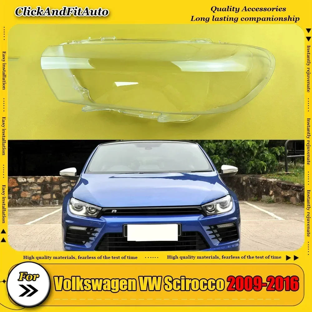 

For Volkswagen VW Scirocco 2009-2016 Headlamp Shell Transparent Lamp Shade Lens Front Headlight Cover Lampshade Plexiglass