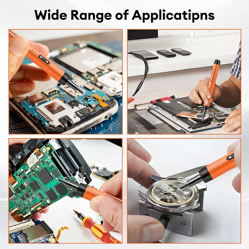 Set di cacciaviti elettrici Kit di utensili elettrici di precisione Mini punte piccole wireless ricaricabili per la riparazione di computer cellulari CRV