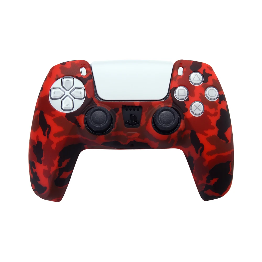 Housing Watercolor Shell Silicone Camouflage Rubber Case Gamepad Protection Cover Controller Skin For Sony Playstation 5 PS5