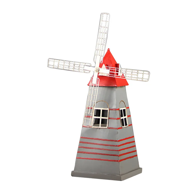 Dutch tin windmill model, crafts, ornaments, photo studio photography, storefront, window display props, vintage decorations