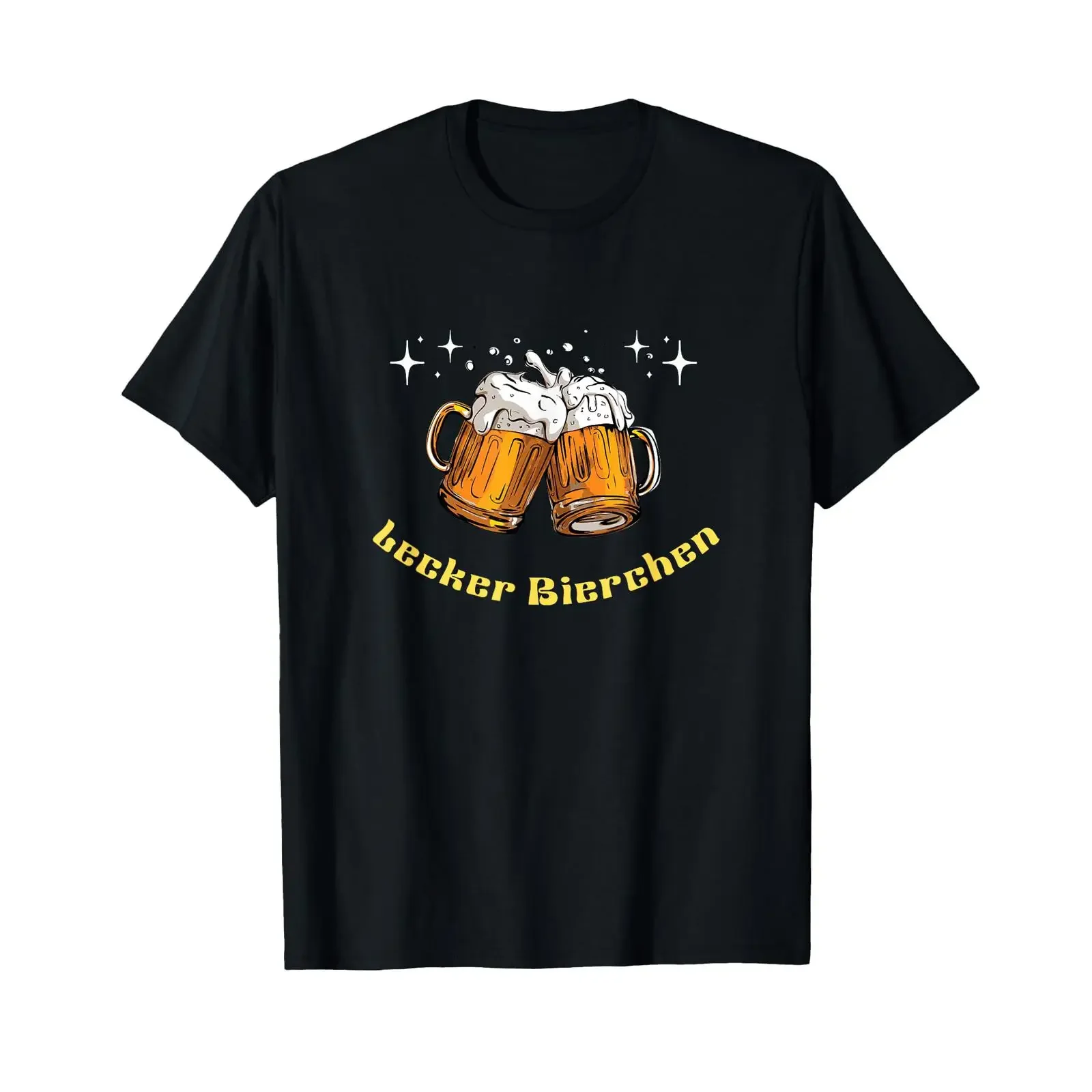 Lecker Bierchen T Shirt vintage Washed streetwear Stylish Stretched Top For Everyday Wear Casual fashion Breathable Soft
